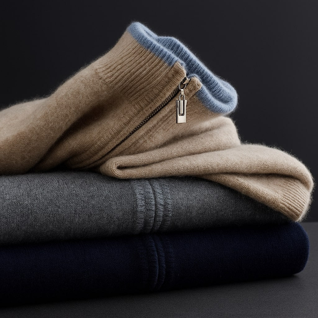 MANSSINO™ | Men's Full-Zip Knit Sweater