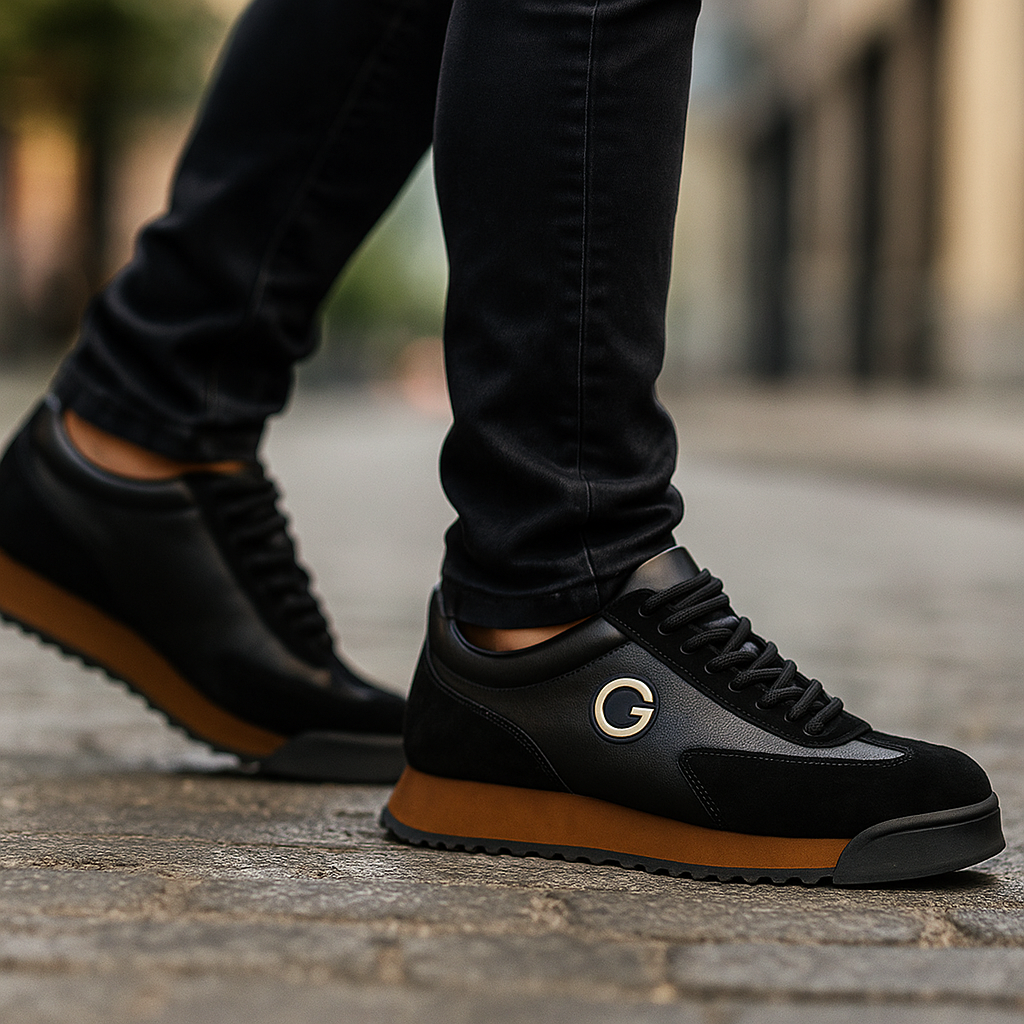MONVIEL™ | Men's Suede-Panel Everyday Trainers
