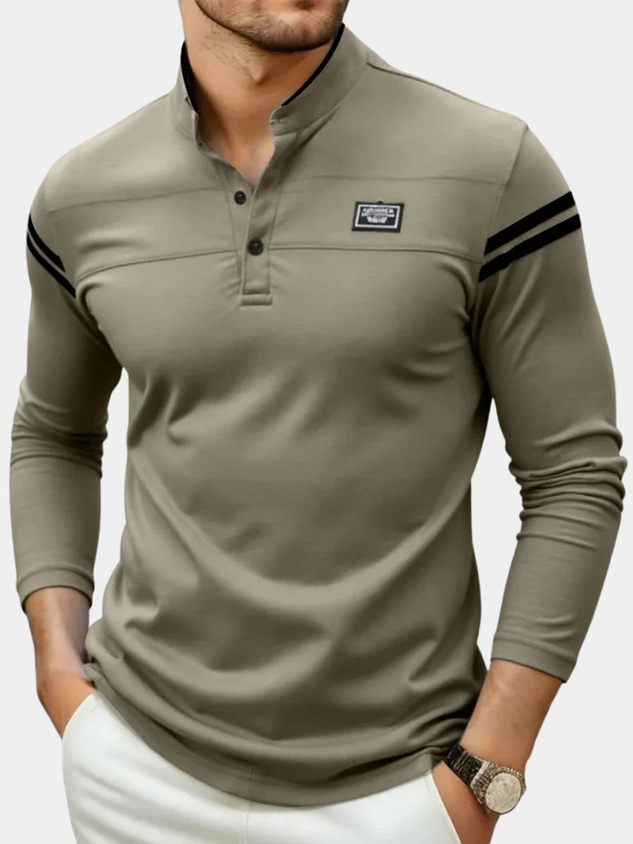 MONVIEL™ | Modern Long Sleeve Henley Top