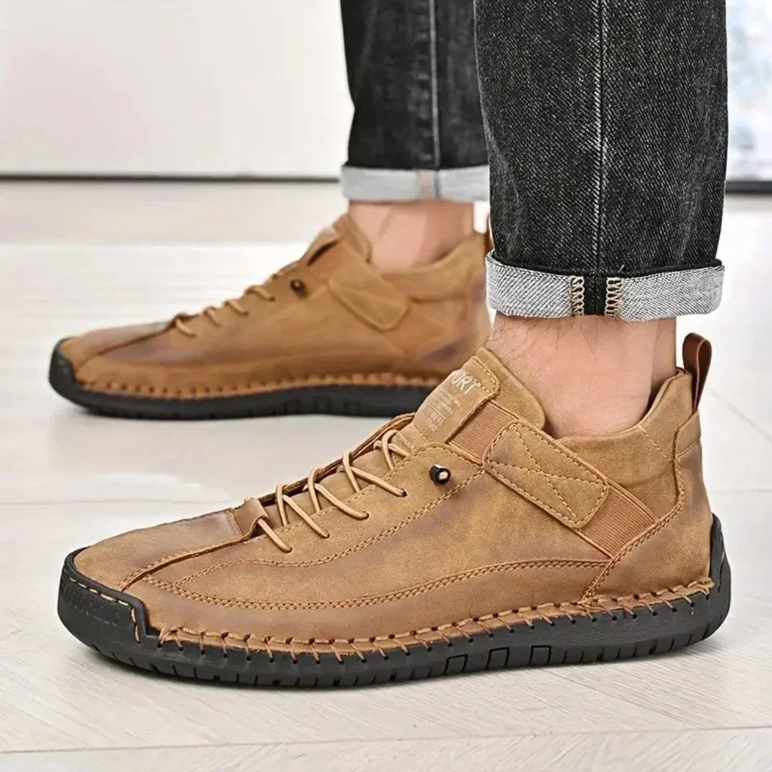 MANSSINO™ | Men's Hand-Stitched Leather Street Sneaker