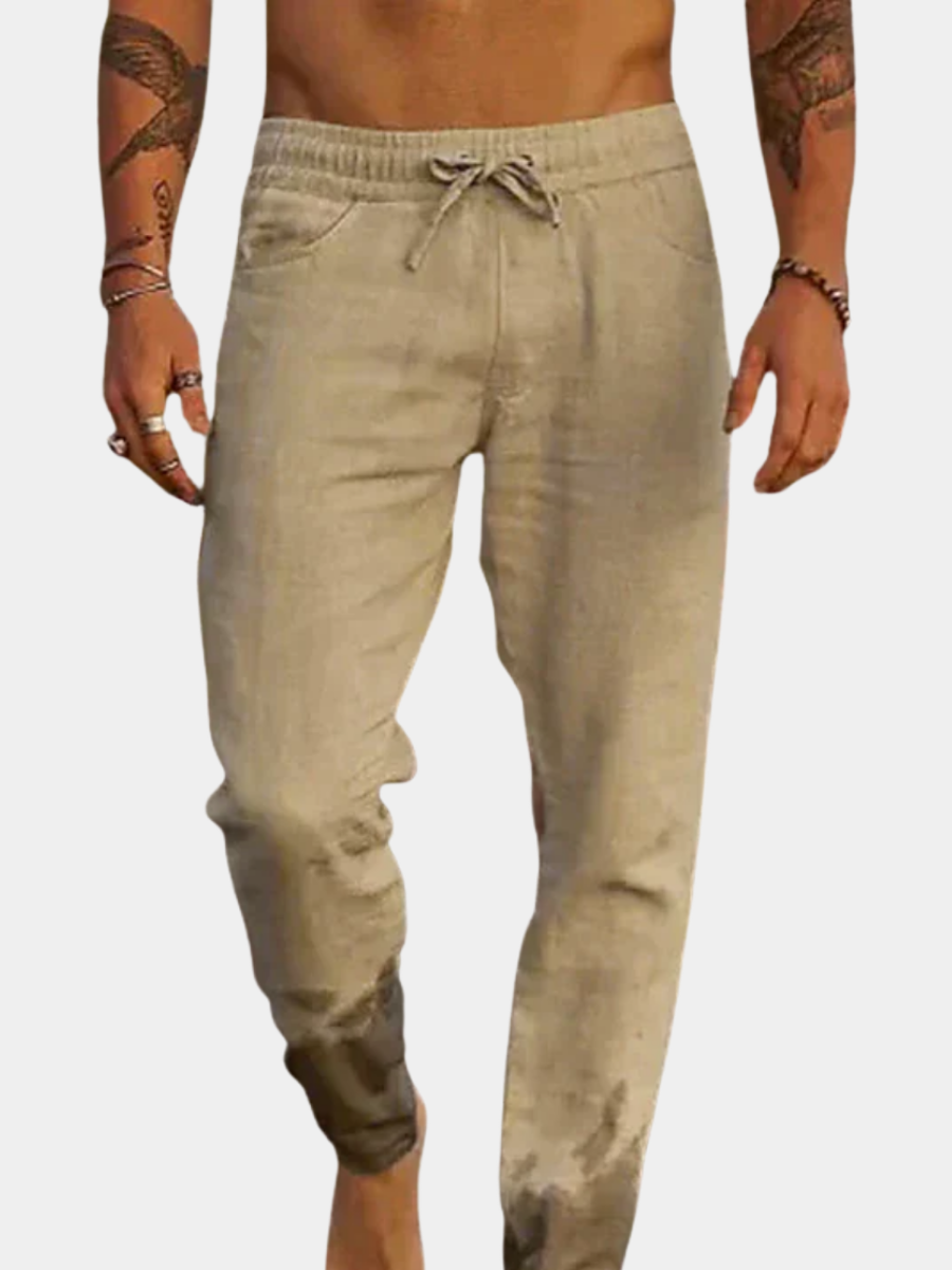 PANTALONS DE PLAGE EN LIN
