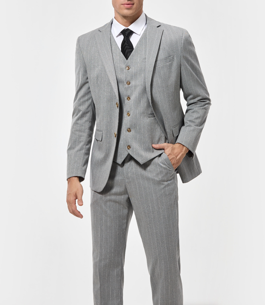 MONVIEL | Three-piece Single-button suit