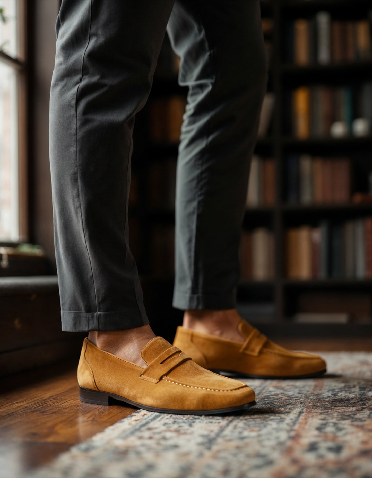 MONVIEL | Suede penny loafers