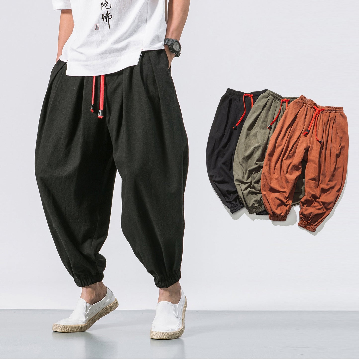 LAURENT MONACO | PANTALONS OVERSIZE EN COTON
