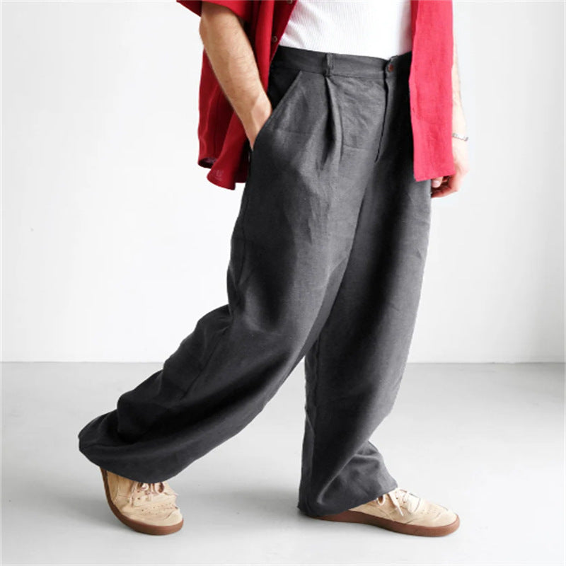 MANSSINO™ | Men's Wide-Leg Linen Trousers