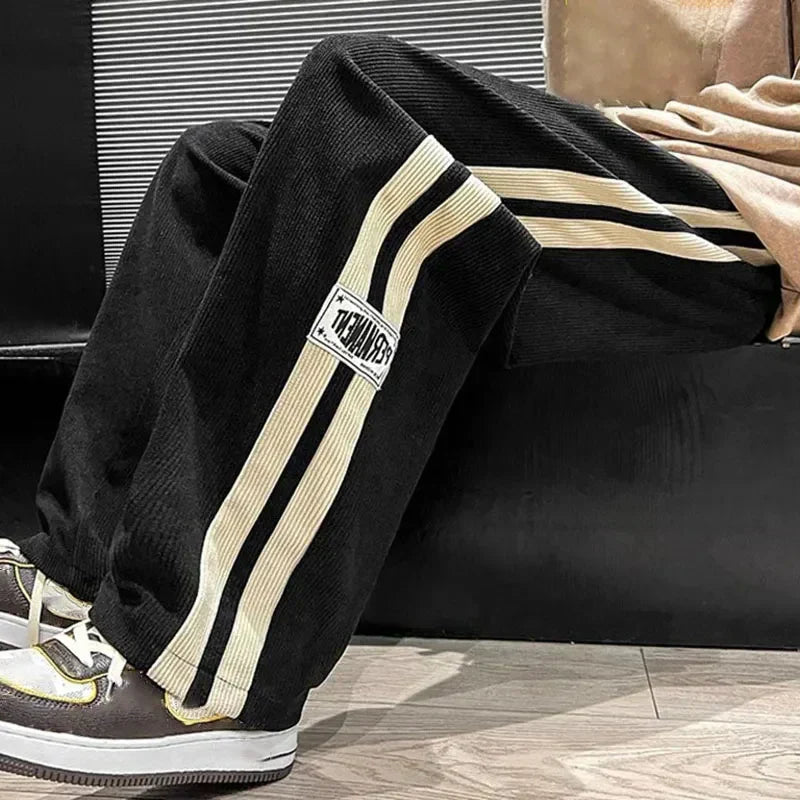 MONVIEL | Mens Wide-Leg Trousers