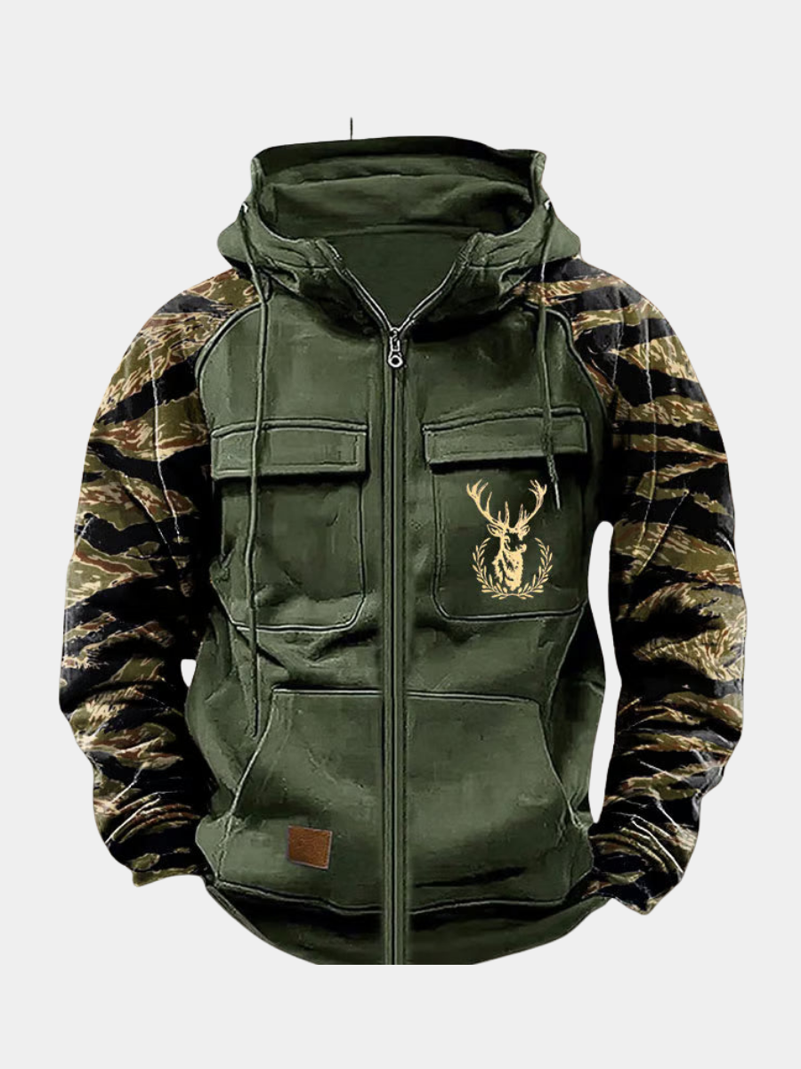 MANSSINO™ | Multi-Pocket Camo Sleeve Hoodie
