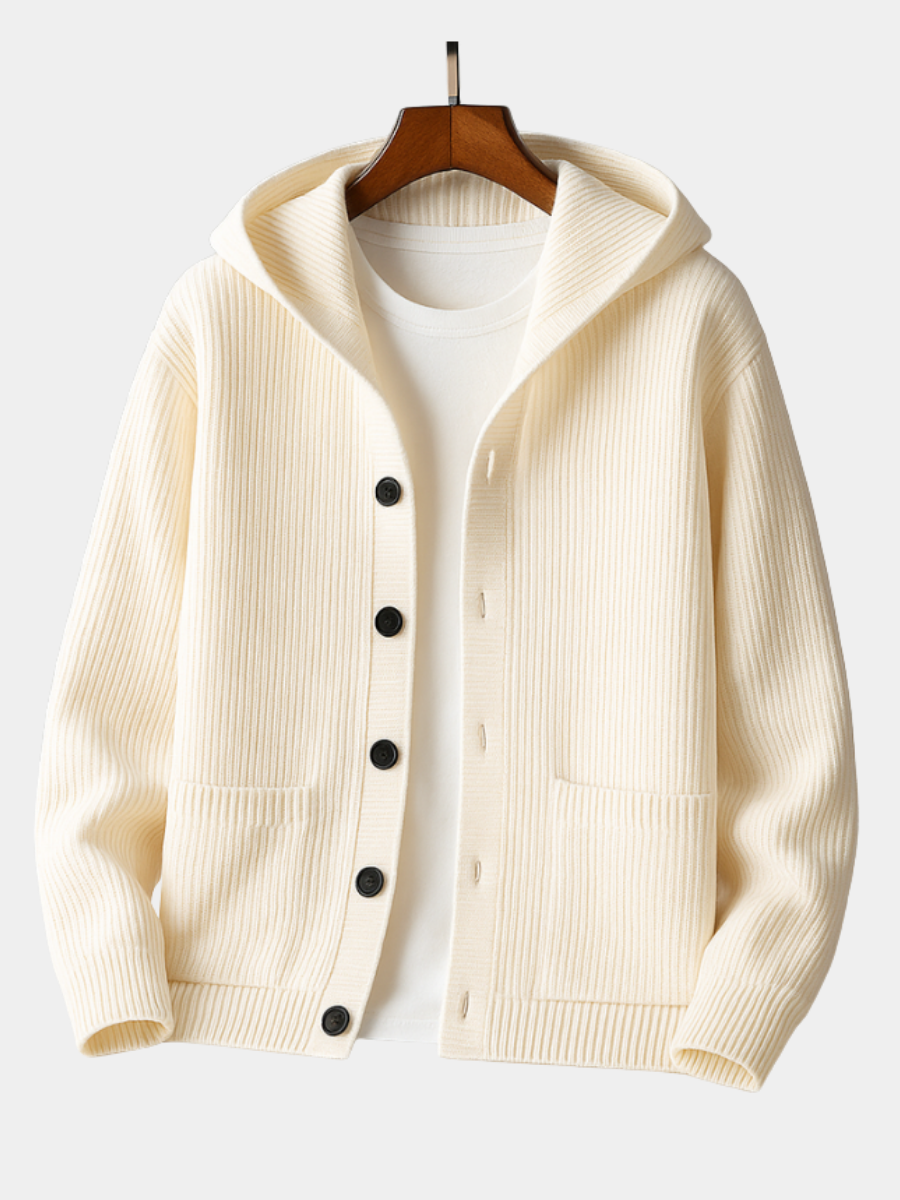 MONVIEL | Hooded Wool-Blend Cardigan