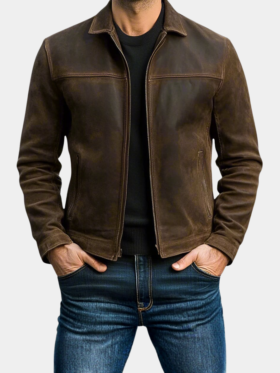 MANSSINO™ | Slim Zip Leather Jacket