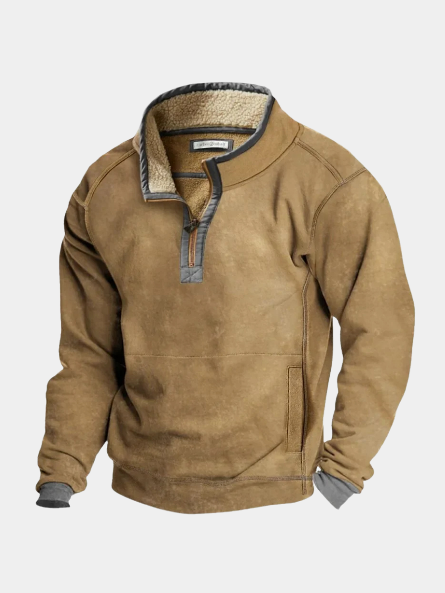 MANSSINO™ | Men's Fleece-Lined Half-Zip Winter Pullover