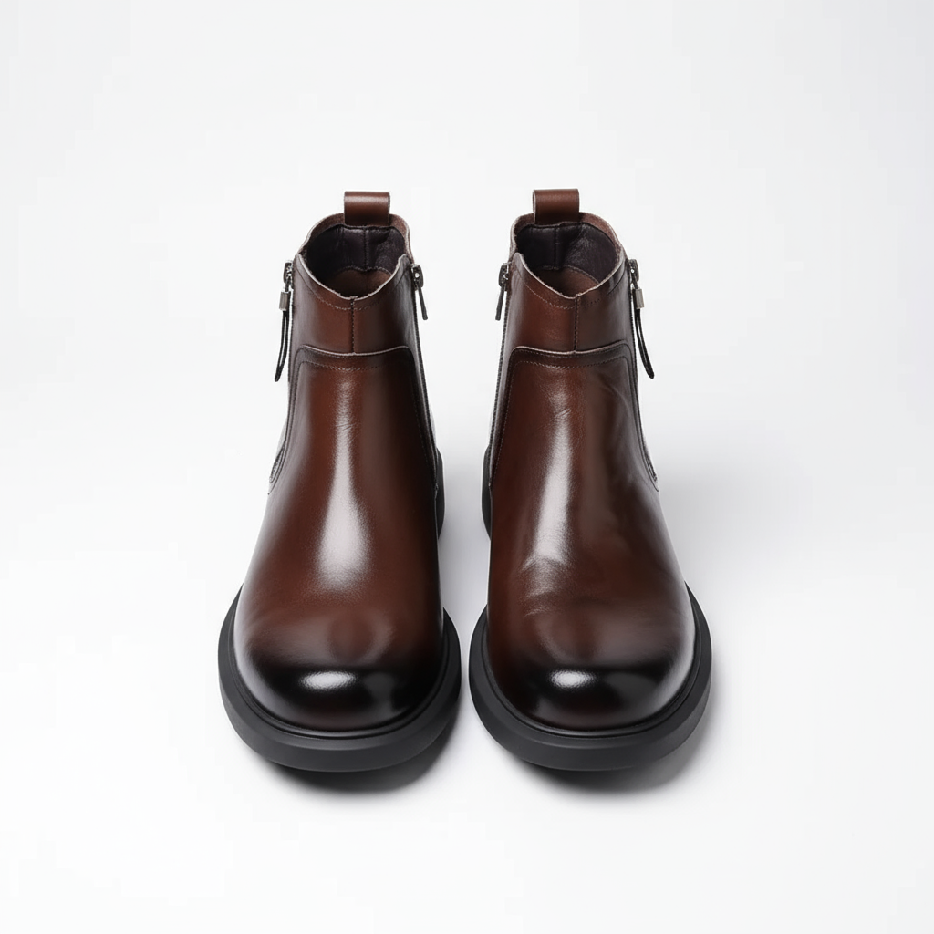 MANSSINO™ | Men's Cowhide Leather Zip Boot