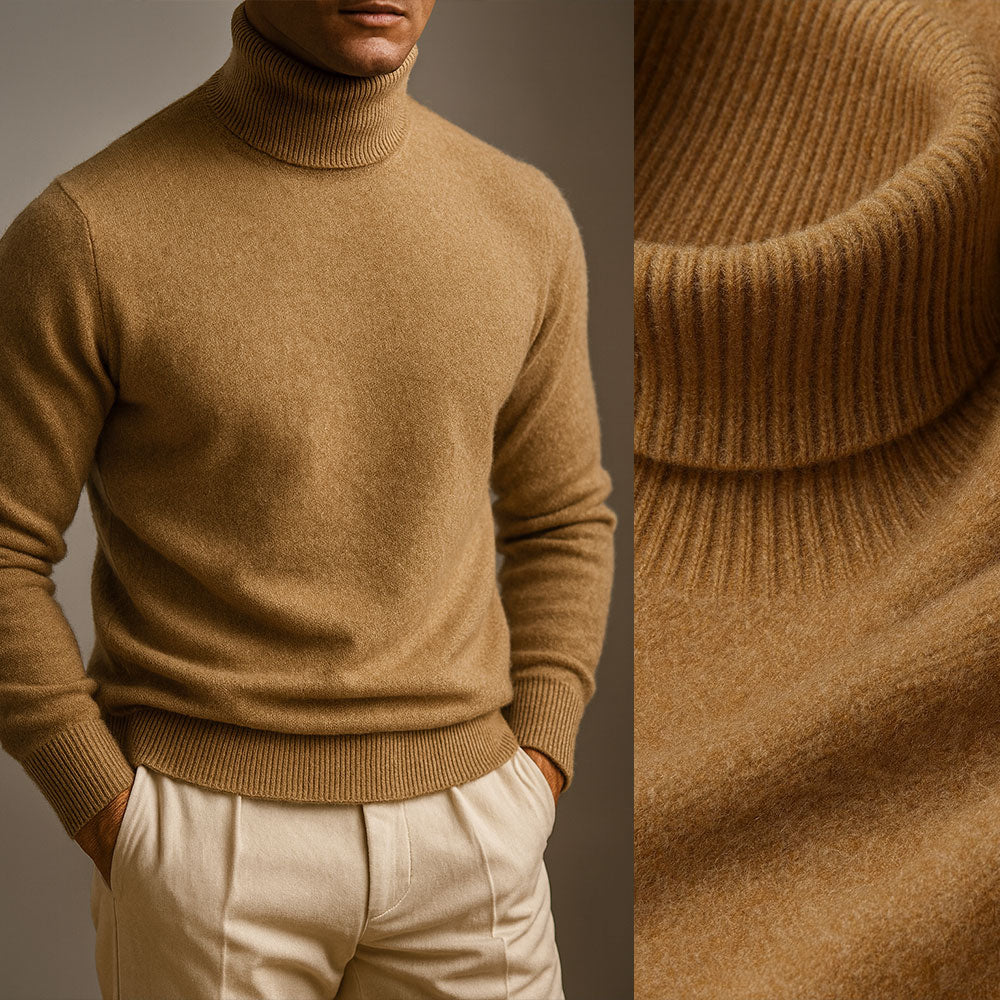 MANSSINO™ | Men's Roll-Neck Knit Pullover