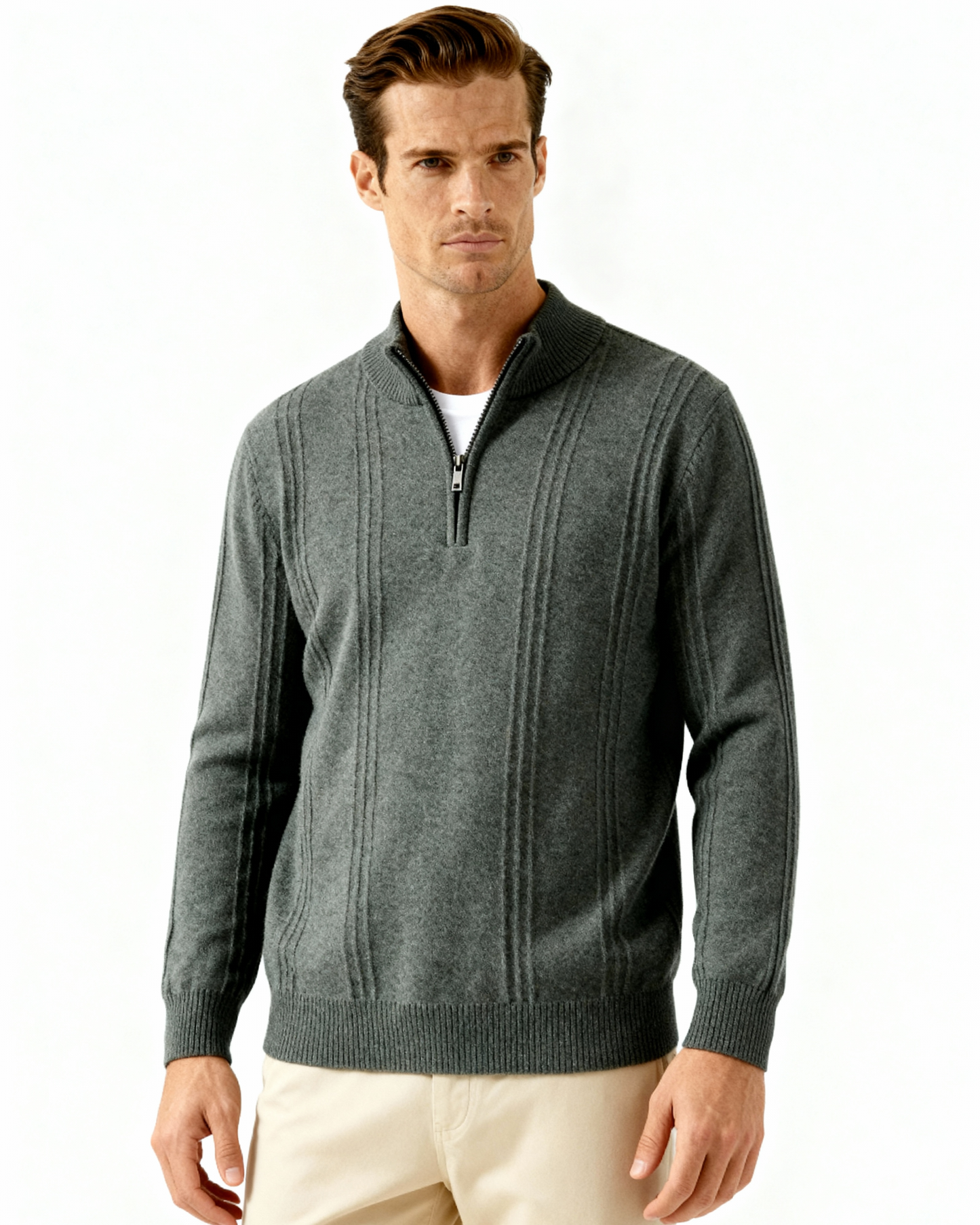 MONVIEL | RIBBED HALF-ZIP