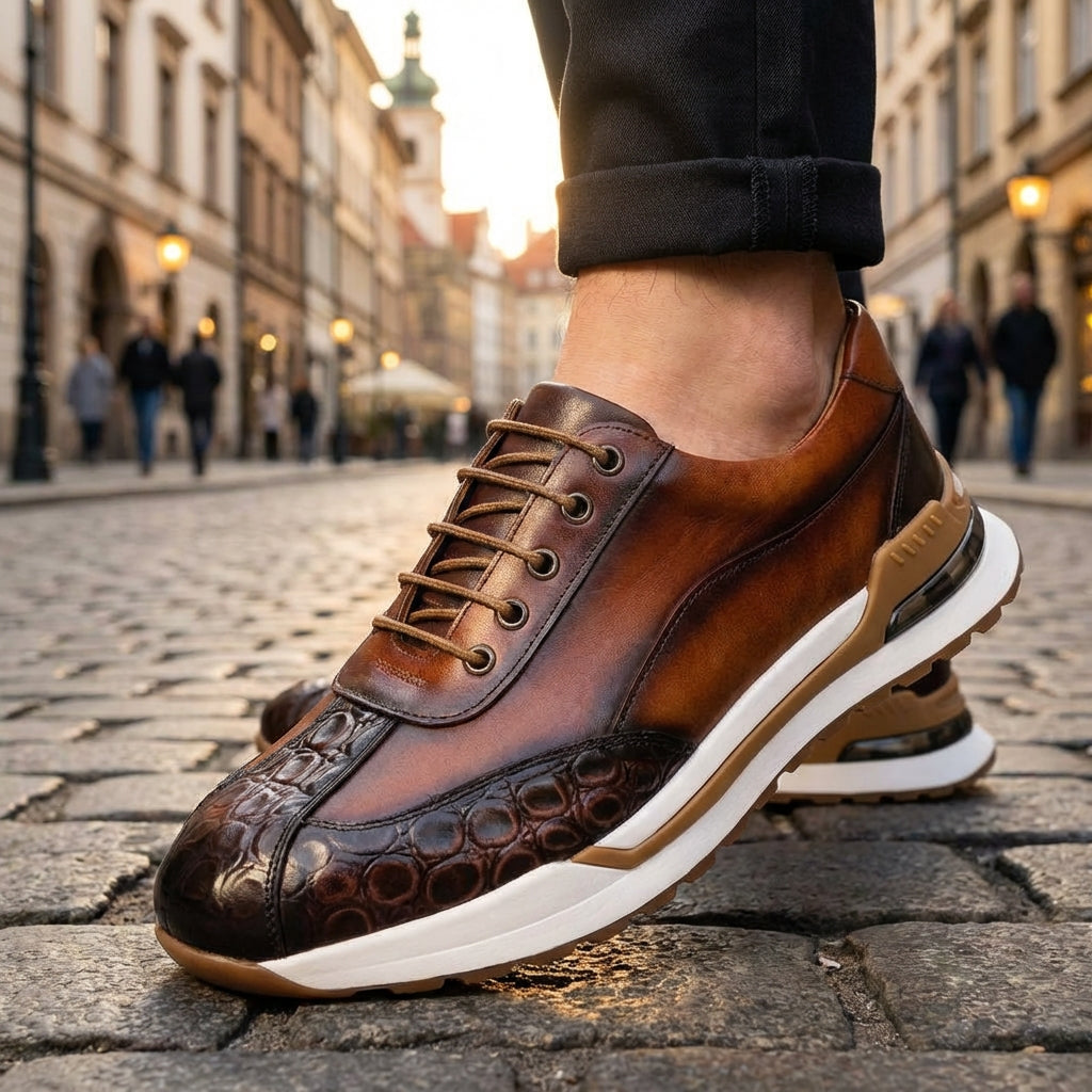MANSSINO™ | Men's Cowhide Leather Orthopaedic Sneaker