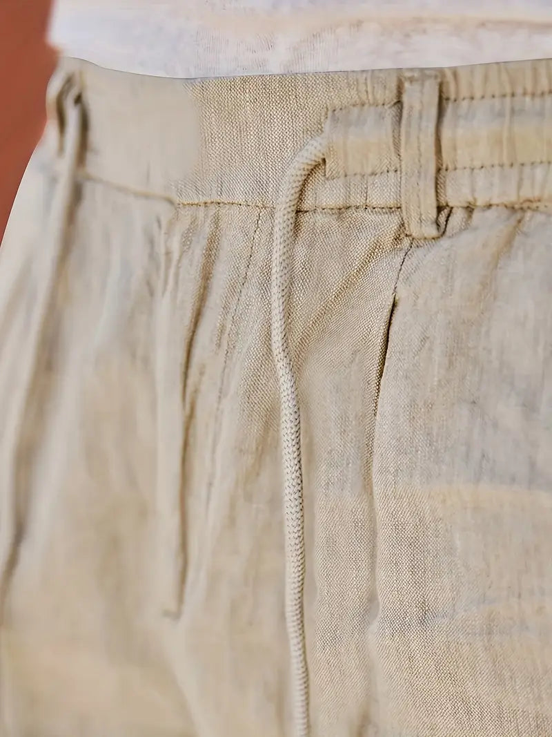 MANSSINO™ | Men's Wide-Leg Linen Drawstring Trousers