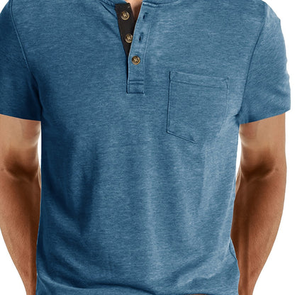 MONVIEL™ | Men's Cotton Henley T-Shirt