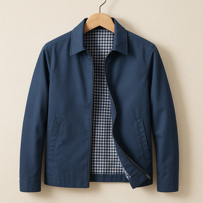 Veste Légère Doublée À Carreaux Pour Homme