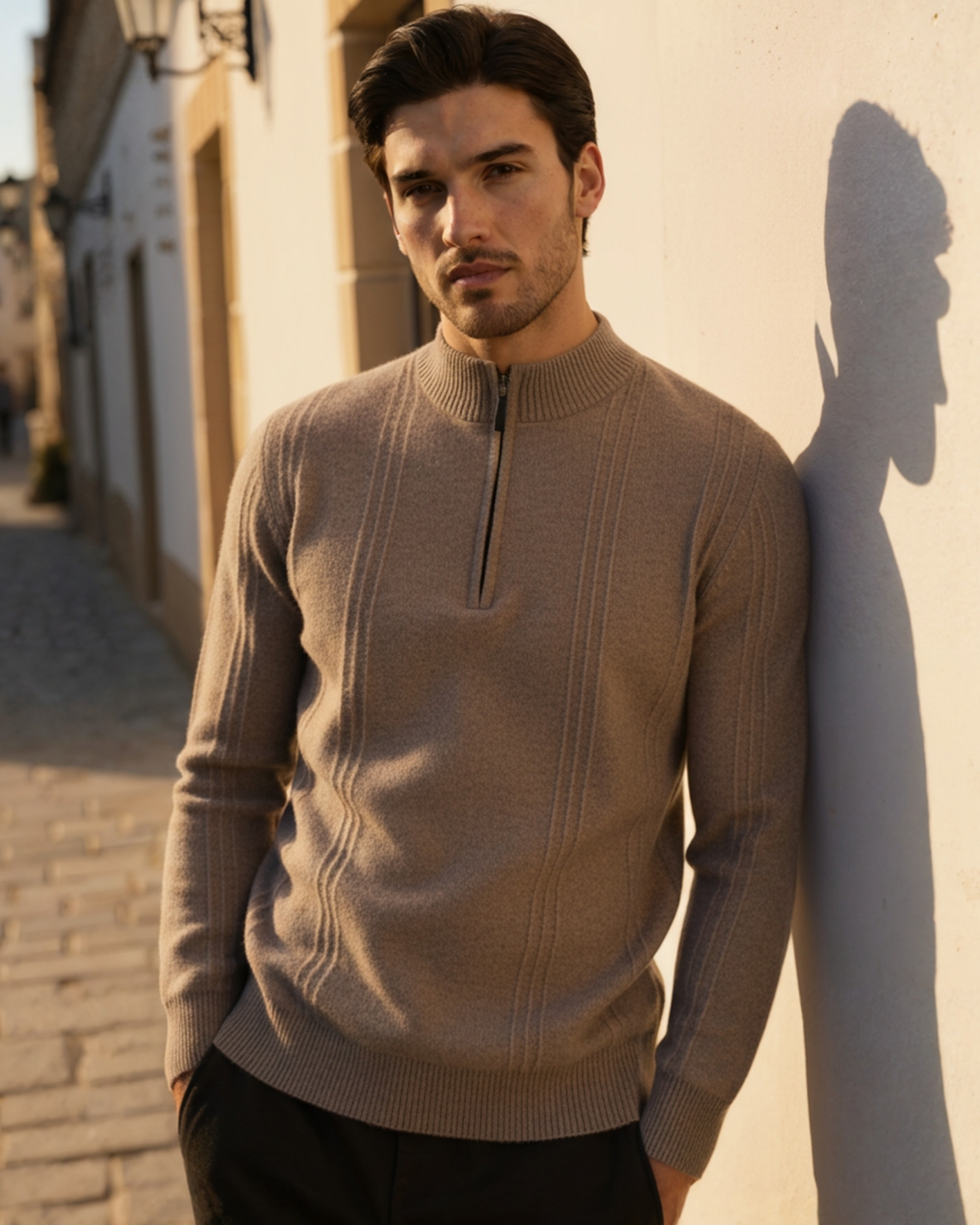 MONVIEL | RIBBED HALF-ZIP