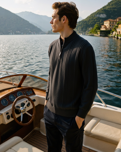 MONVIEL | RIBBED HALF-ZIP