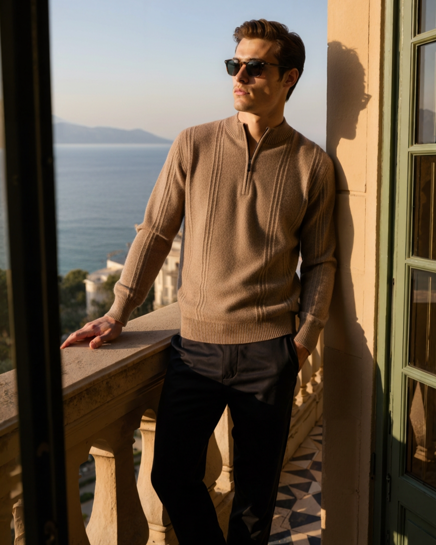 MONVIEL | RIBBED HALF-ZIP