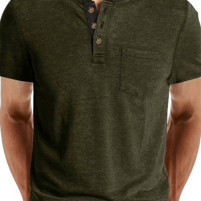 MONVIEL™ | Men's Cotton Henley T-Shirt