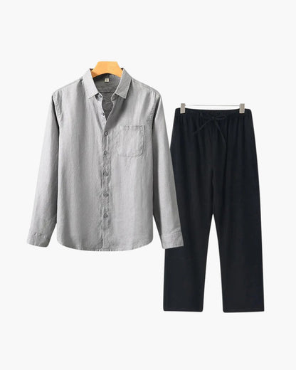 Aidan™ | Ensemble en lin manches longues