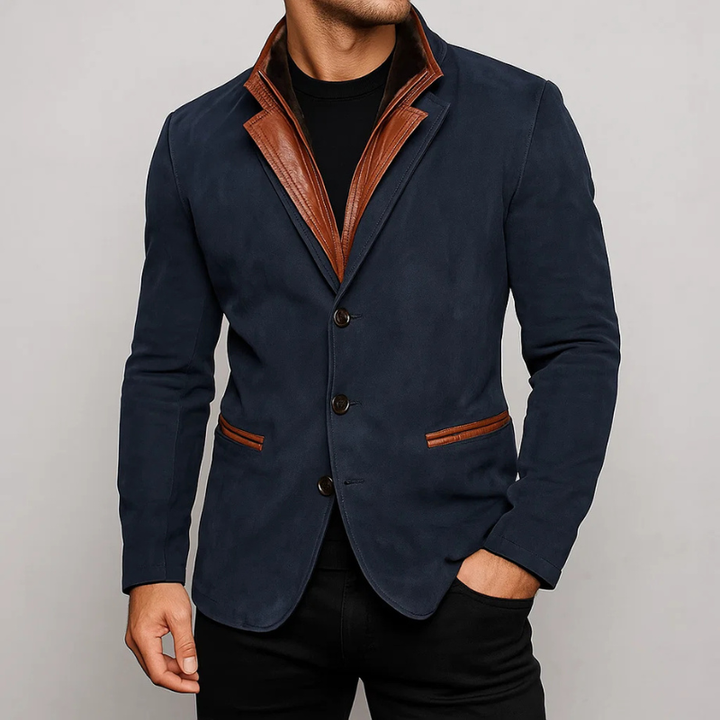 MANSSINO™ | Fitted Suede Blazer Jacket