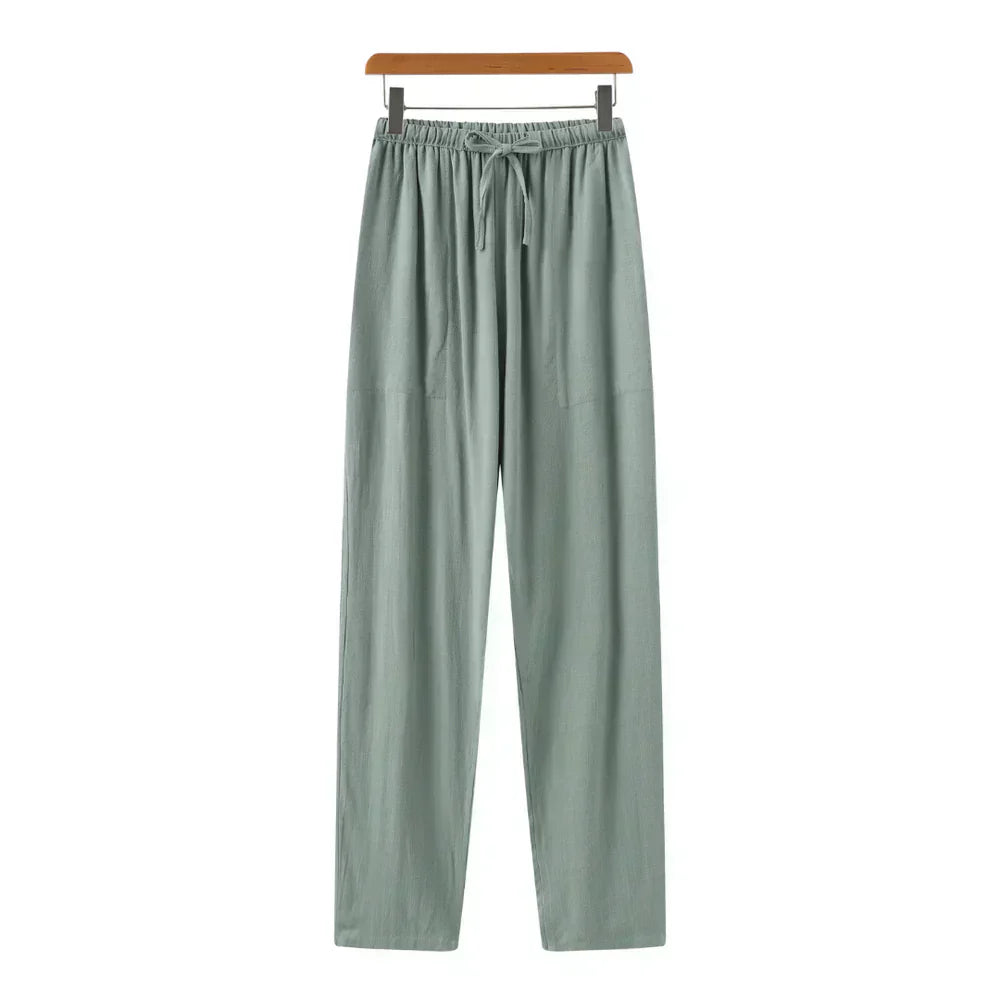MONVIEL | Slim-fit linen trousers