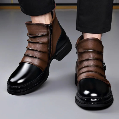 MANSSINO™ | Men's Layered Buckle Strap Ankle Boot