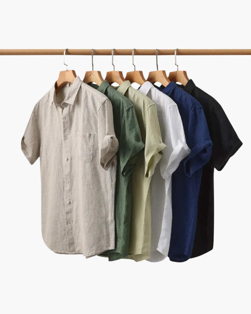 MONVIEL | Short-sleeve linen shirt