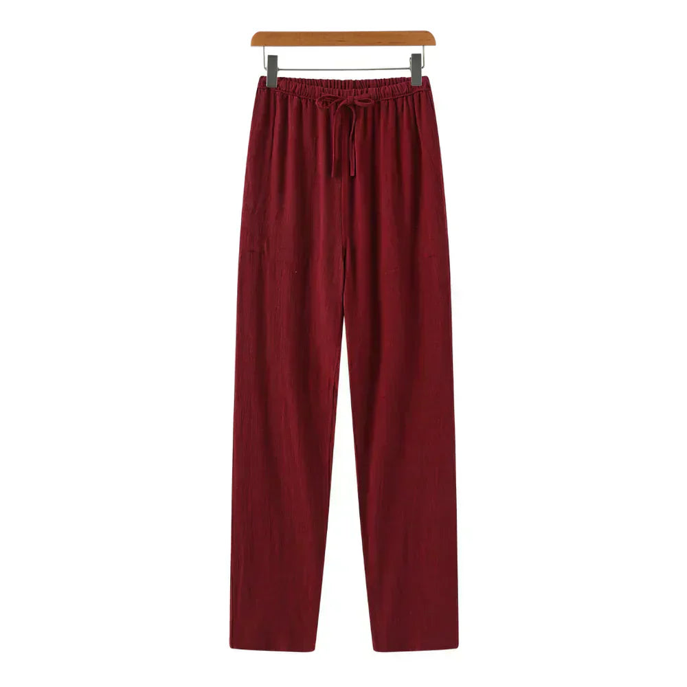 MONVIEL | Slim-fit linen trousers