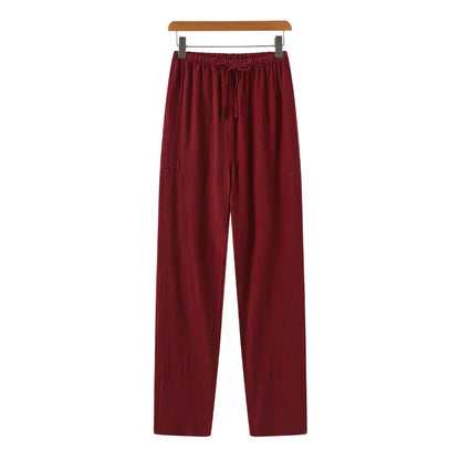 MONVIEL | Slim-fit linen trousers