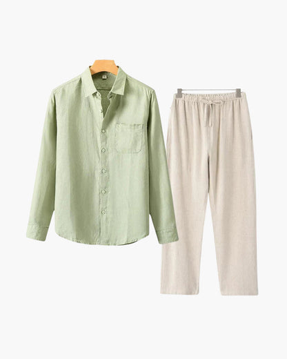 Aidan™ | Ensemble en lin manches longues