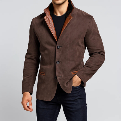 MANSSINO™ | Fitted Suede Blazer Jacket