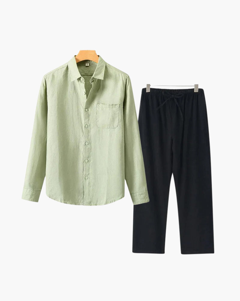 Aidan™ | Ensemble en lin manches longues