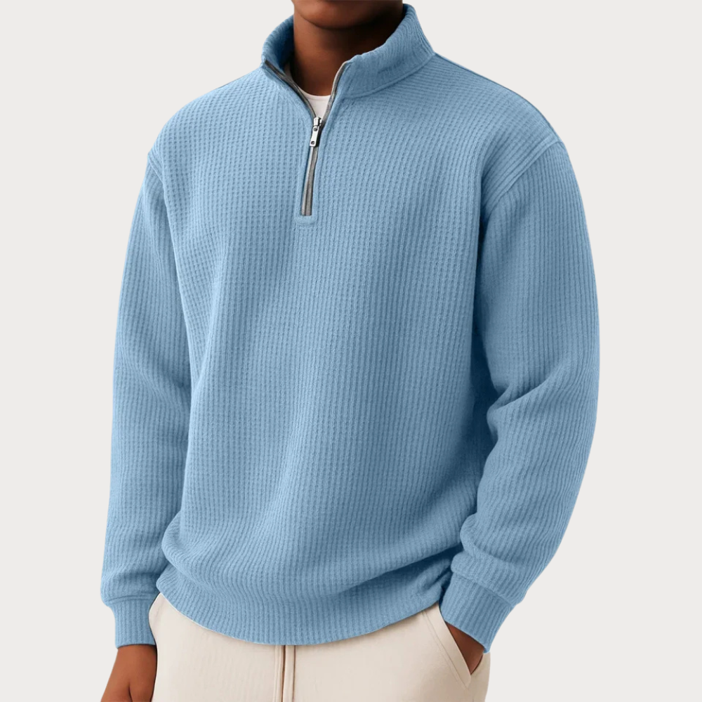 MANSSINO™ | Quarter-Zip Knit Pullover