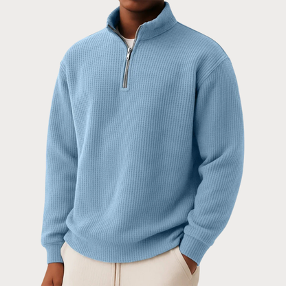 MANSSINO™ | Quarter-Zip Knit Pullover