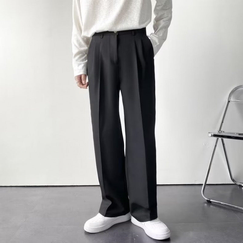 MONVIEL™ | Men's Wide-Leg Pleated Formal Trousers
