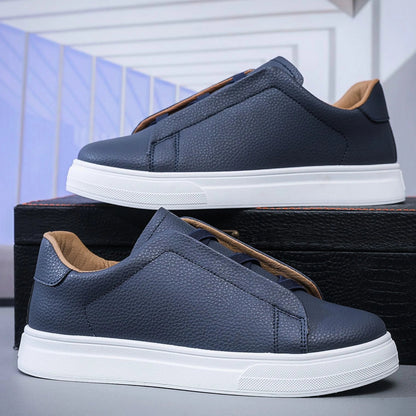 MANSSINO™ | Men's Pebbled Leather Slip-On Sneaker