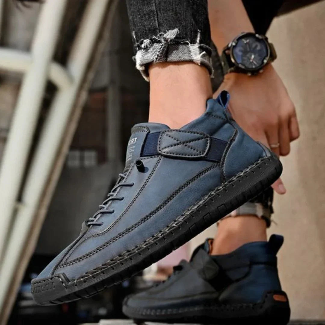 MANSSINO™ | Men's Hand-Stitched Leather Street Sneaker