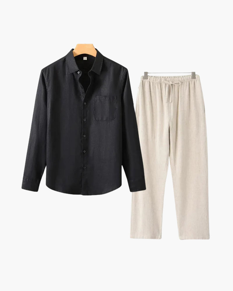 Aidan™ | Ensemble en lin manches longues