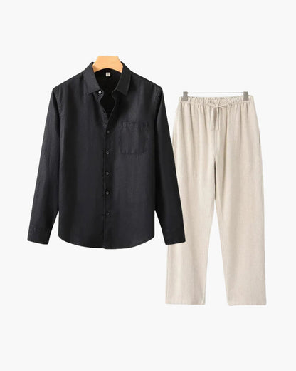 Aidan™ | Ensemble en lin manches longues