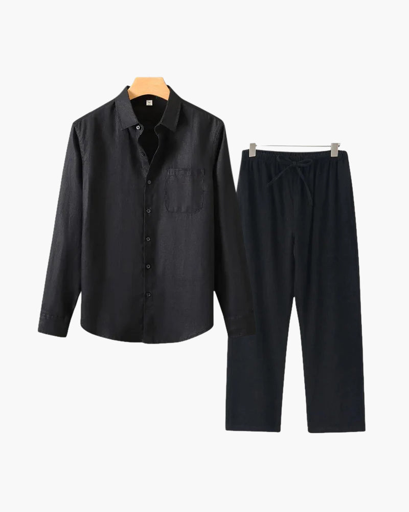 Aidan™ | Ensemble en lin manches longues