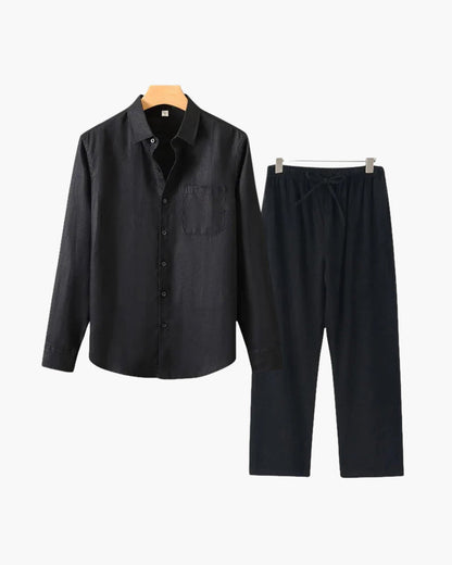 Aidan™ | Ensemble en lin manches longues