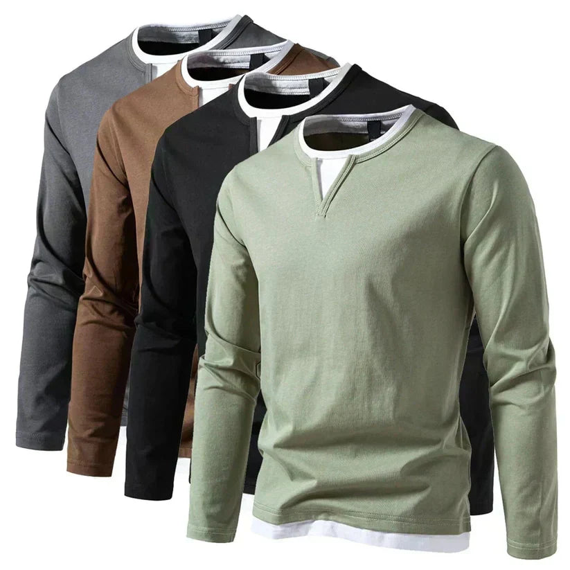 MANSSINO™ | Men's Premium Cotton V-Neck Pullover