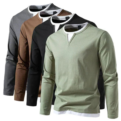 MANSSINO™ | Men's Premium Cotton V-Neck Pullover