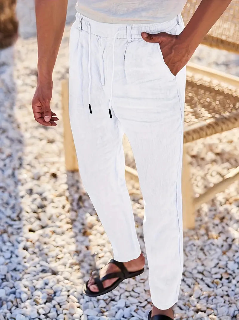 MANSSINO™ | Men's Linen Drawstring Tapered Trousers