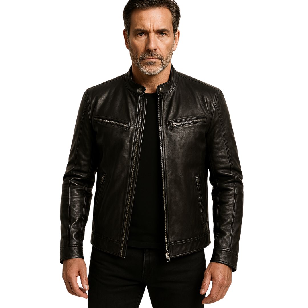 MANSSINO™ | Slim Fit Leather Jacket