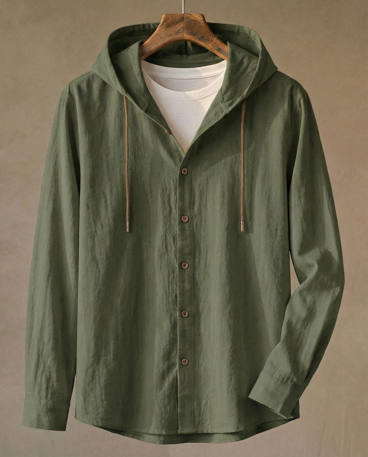 MANSSINO™ | Hooded Linen Blend Shirt