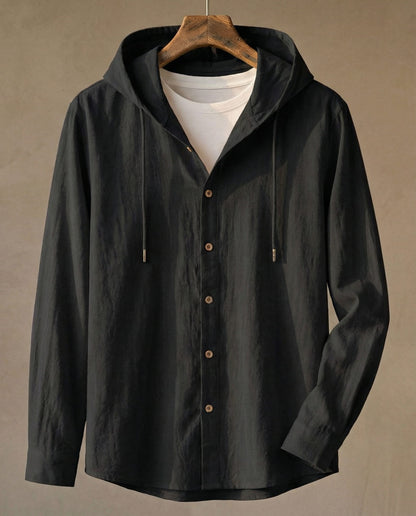MANSSINO™ | Hooded Linen Blend Shirt